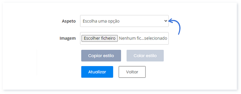 Usar um dos aspetos pré-definidos