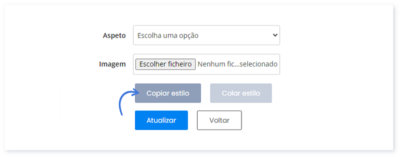 Copiar estilo da mesa