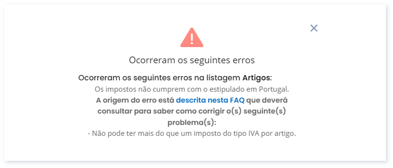 Alerta de impostos
