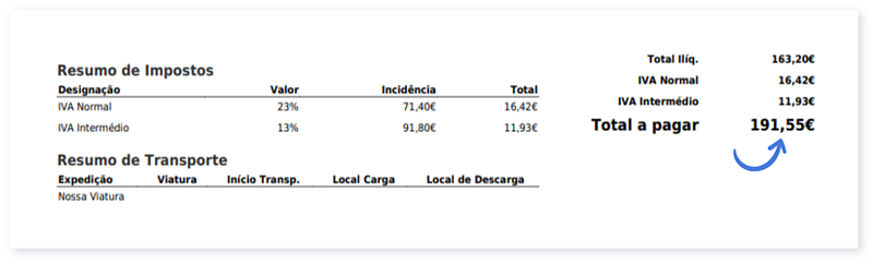 Exemplo de um documento