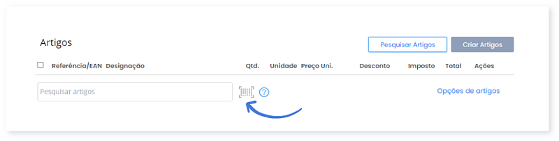leitor de código de barras