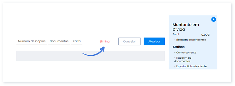 Botão Eliminar