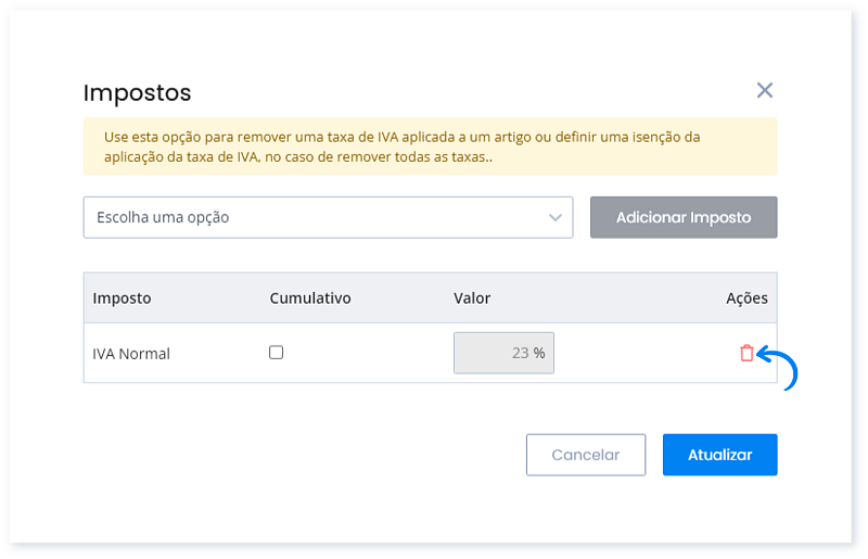 Como aplicar a isenção de IVA no software ARTSOFT