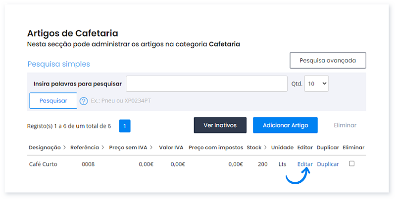 clique em Editar.
