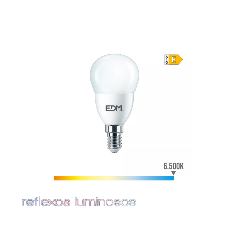Lâmpada esférica Led E14 7W 806lm 6500K