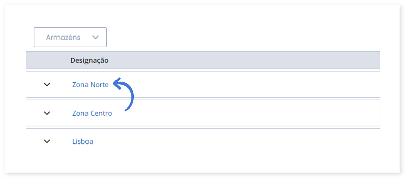 Movimentos de stock por armazém