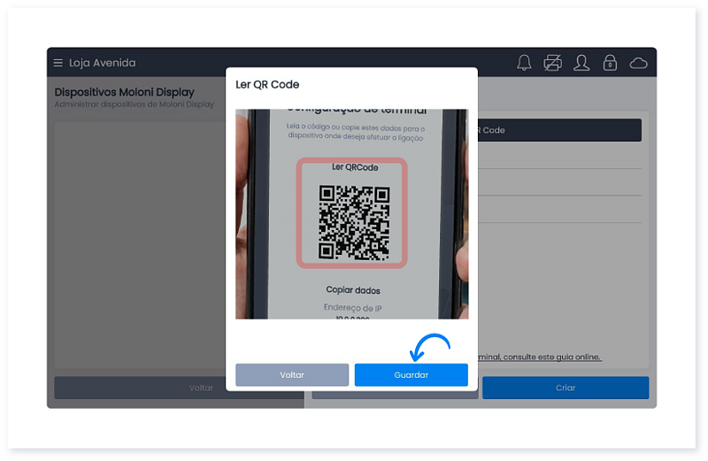 Como instalar e configurar a app Moloni Display num dispositivo 2