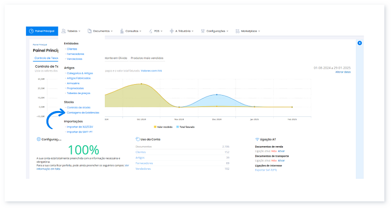 Como fazer uma contagem na app Moloni Stocks 14