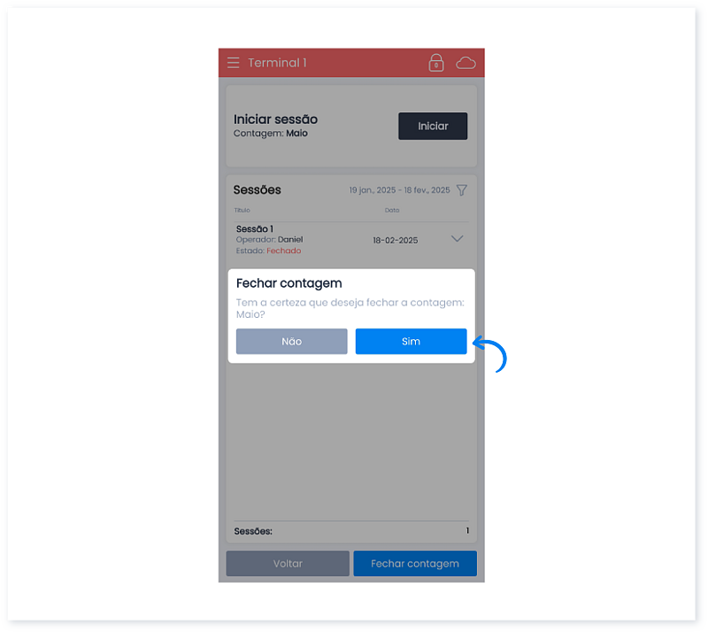 Como fazer uma contagem na app Moloni Stocks 13