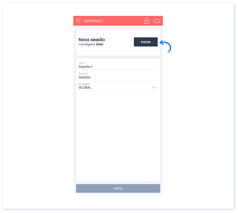 Como fazer uma contagem na app Moloni Stocks 6