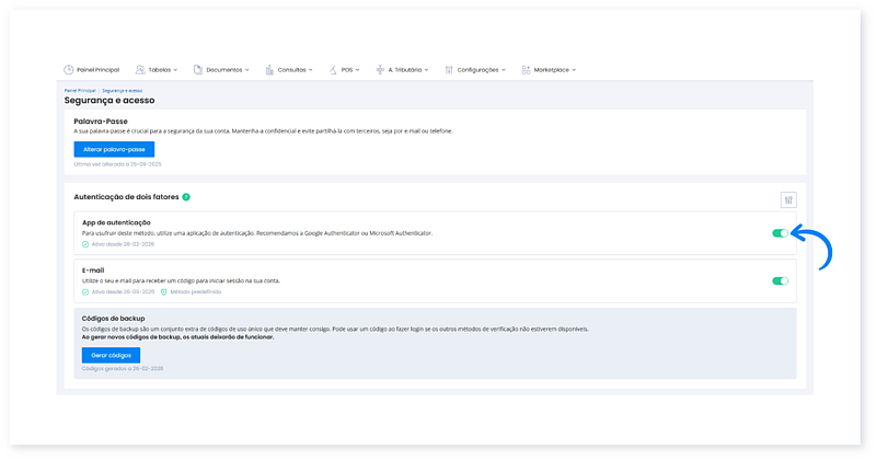 Como ativar a autenticação de dois fatores? 10