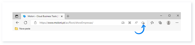 Criar um atalho no browser para a sua conta Moloni 14