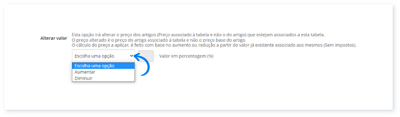 Como alterar o valor de uma tabela de preços 4