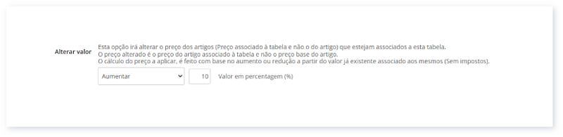 Como alterar o valor de uma tabela de preços 5