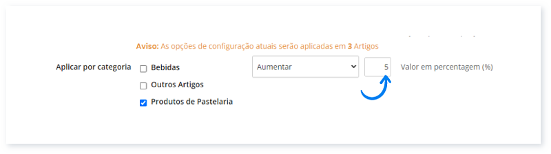 Como aplicar uma tabela de preços a cada categoria 6