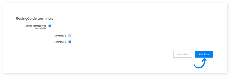 Como aplicar restrição de terminais no POS Moloni 4