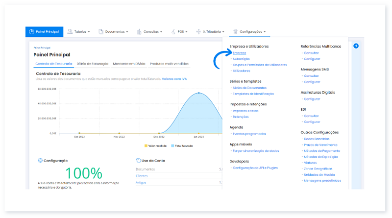 Configurar a isenção de impostos para empresas estrangeiras e sem morada fiscal em Portugal 1