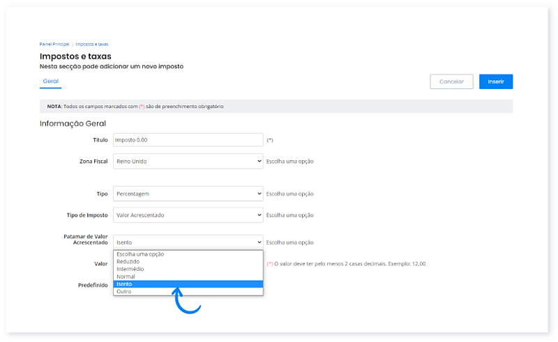 Configurar a isenção de impostos para empresas estrangeiras e sem morada fiscal em Portugal 7