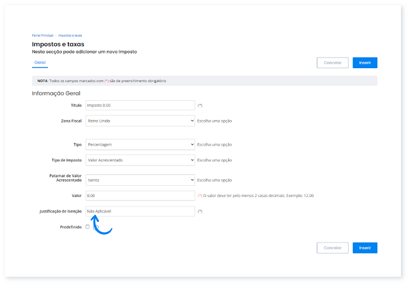 Configurar a isenção de impostos para empresas estrangeiras e sem morada fiscal em Portugal 8