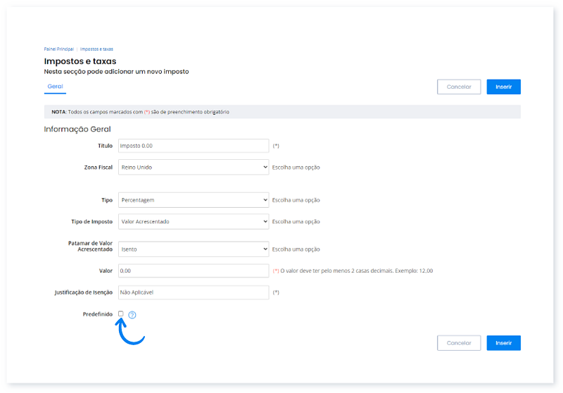Configurar a isenção de impostos para empresas estrangeiras e sem morada fiscal em Portugal 9