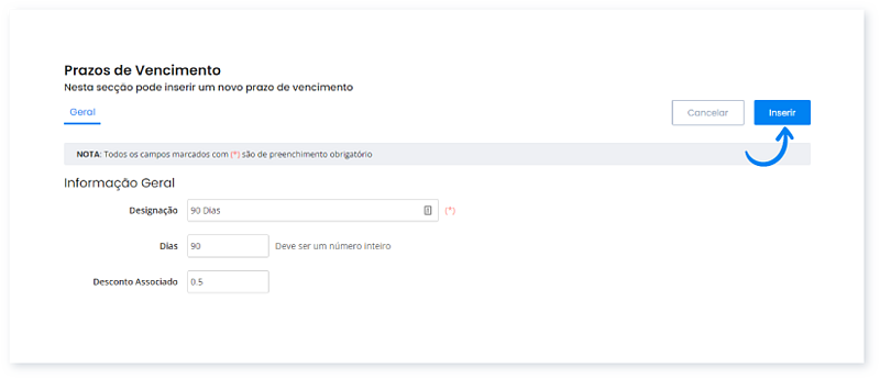 Como criar um prazo de vencimento 5