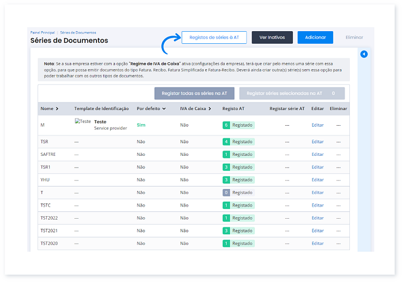 Como comunicar séries automaticamente no Moloni 12