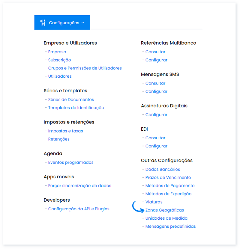 Como adicionar uma Zona Geográfica 1