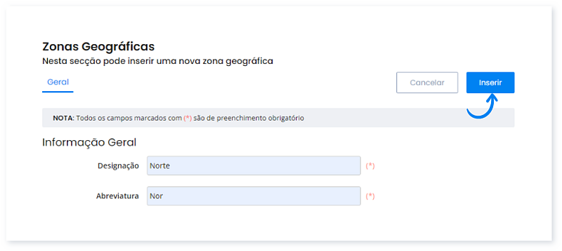 Como adicionar uma Zona Geográfica 5