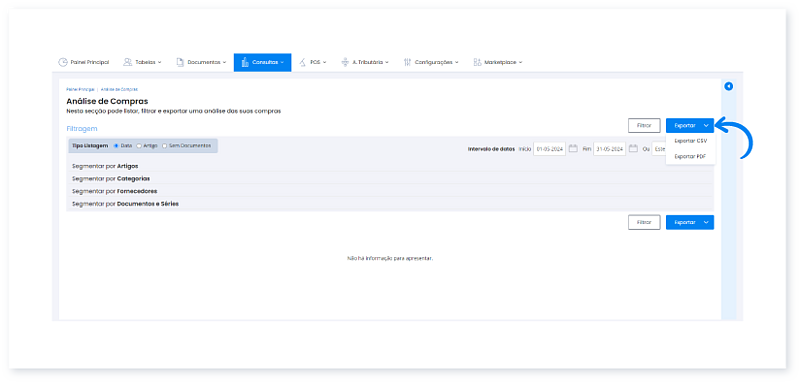Como consultar uma Análise de Compras 3