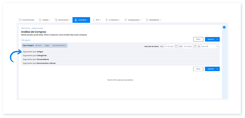 Como consultar uma Análise de Compras 5