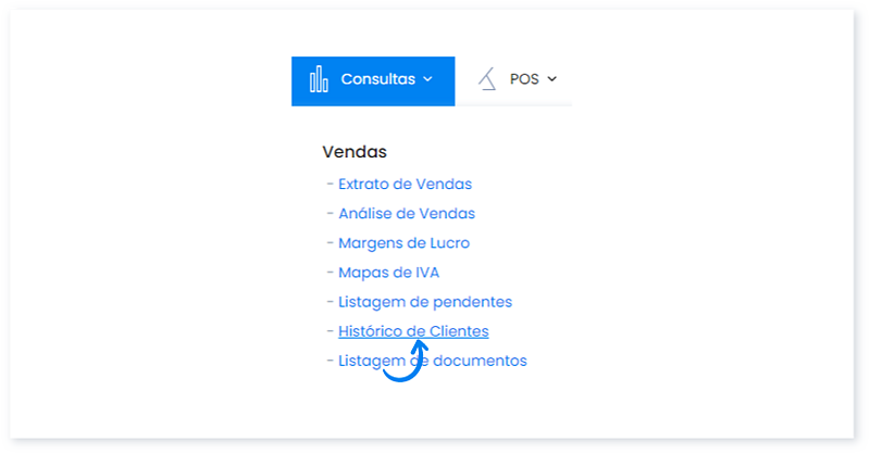 Como consultar o histórico de clientes 1