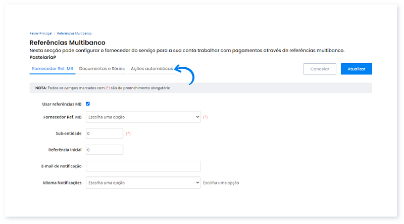 Como gerar e enviar um recibo a partir do pagamento de uma Referência Multibanco 3