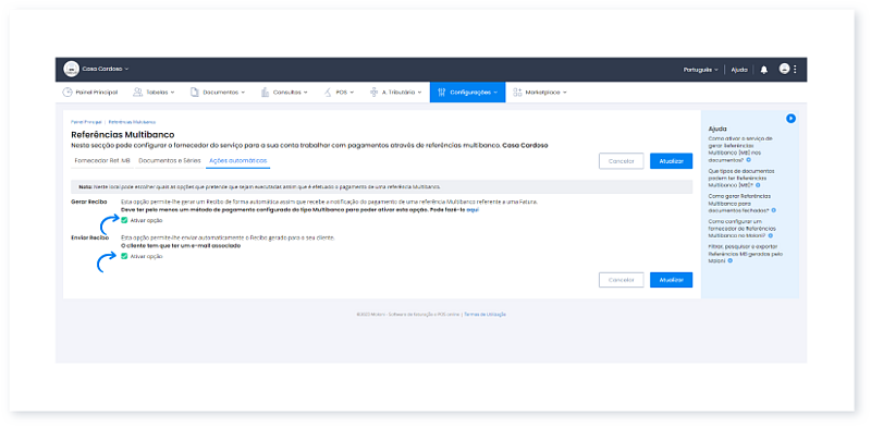 Como gerar e enviar um recibo a partir do pagamento de uma Referência Multibanco 4