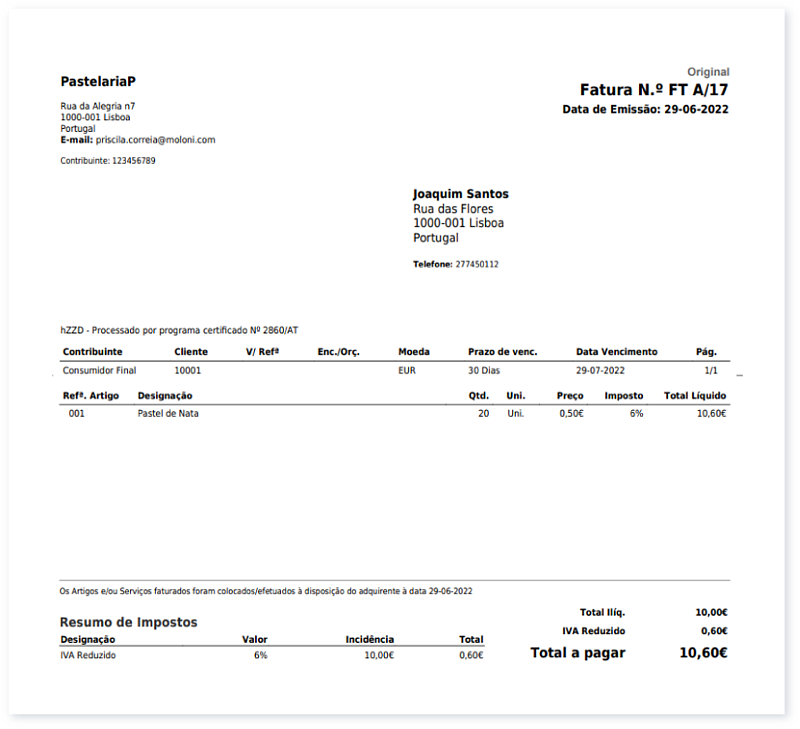 Ações na lista de documentos 2