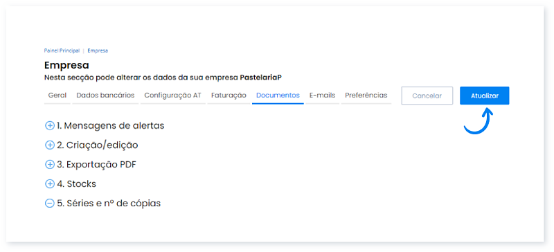 Como alterar a impressão em triplicado de documentos com dados de transporte 5
