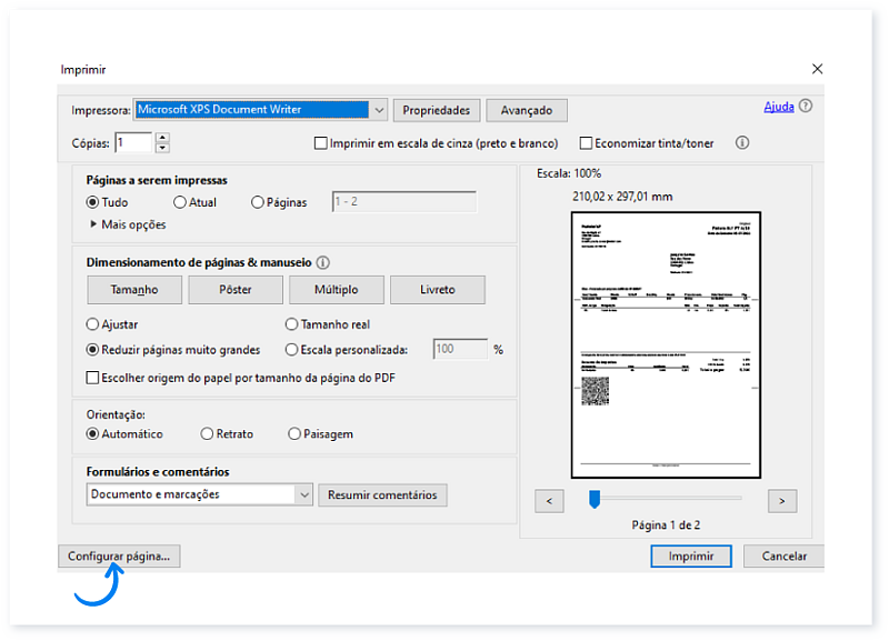 Guia completo sobre como imprimir documentos usando Moloni 2