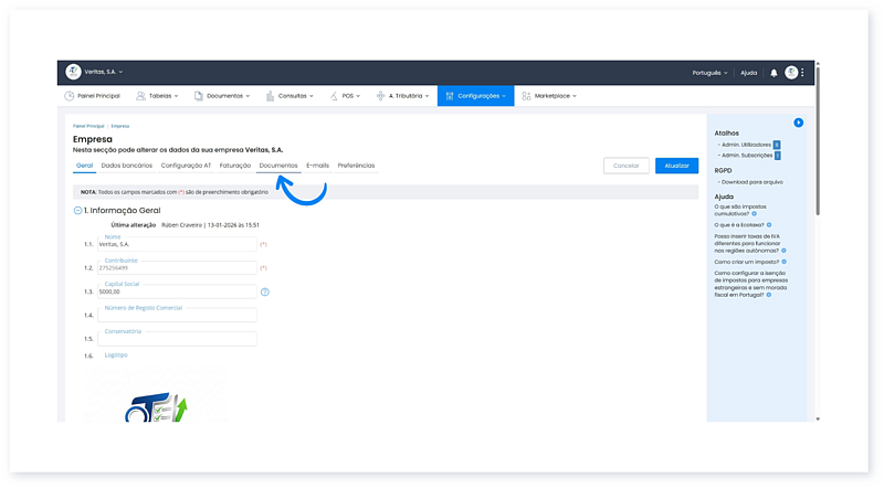 É possível separar a série do número do documento no PDF gerado e nas listagens? 2