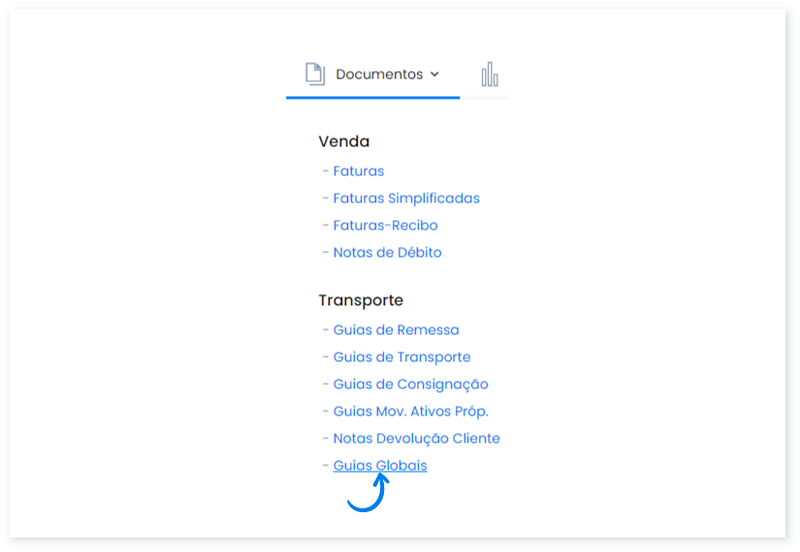 Criar documentos a partir da Guia Global 1