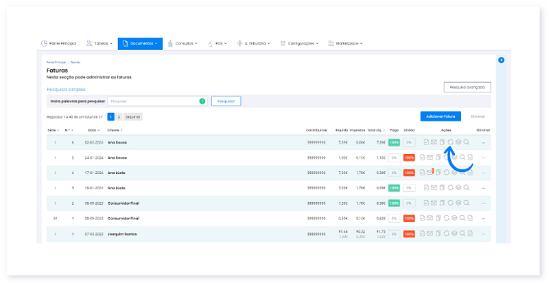 Como anular uma Fatura através de uma Nota de Crédito 1