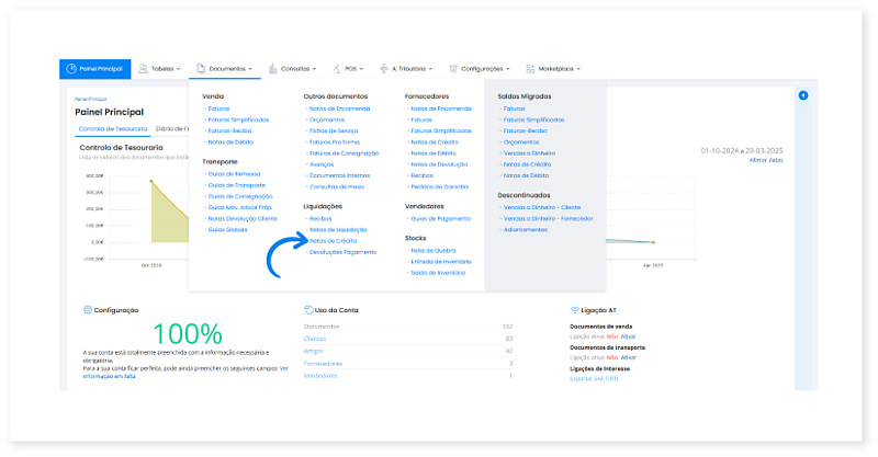 Como criar uma Nota de Crédito 1