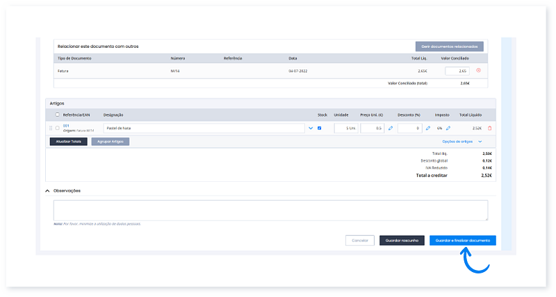 Como criar uma Nota de Crédito 7