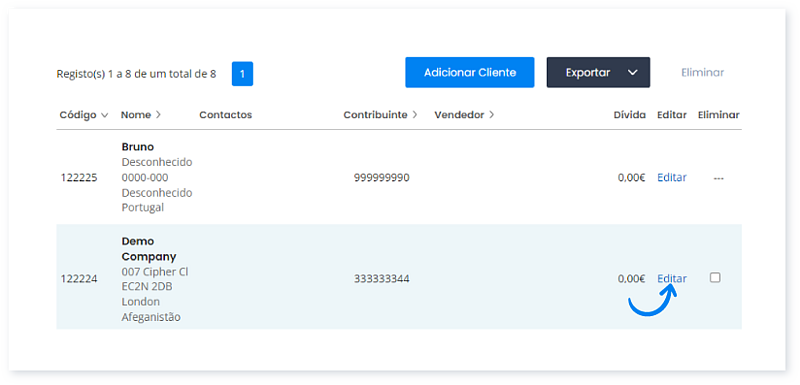 Como configurar os meus clientes que estão ao abrigo do Regime de IVA de Caixa 1