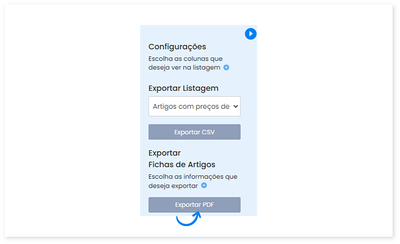 Como obter listagens de artigos em PDF 2