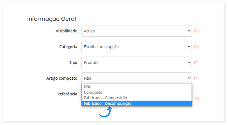 Fabricado - Decomposição