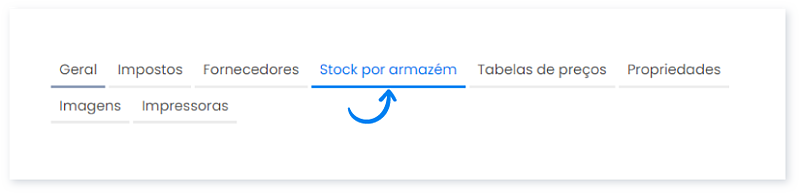 Stock por armazém