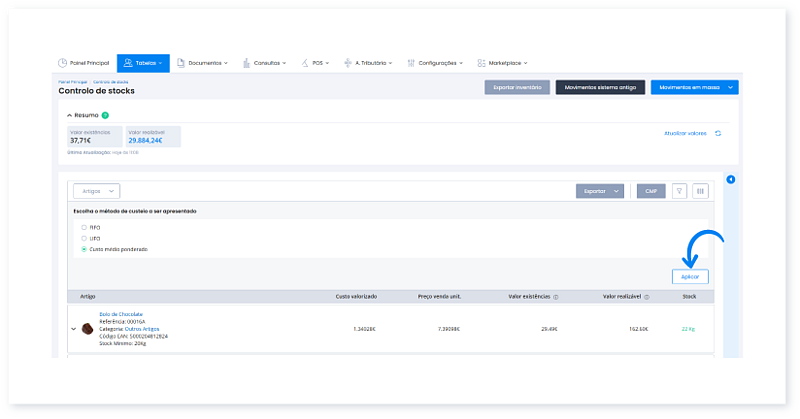Controlar os stocks dos artigos 6