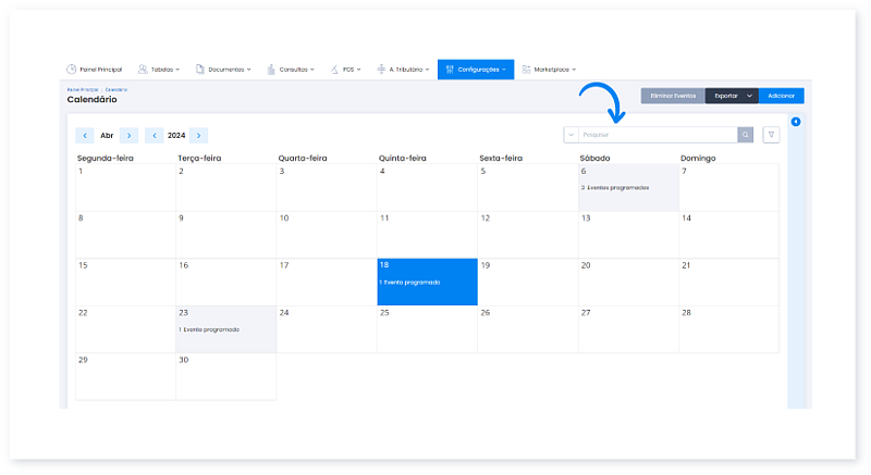 Como editar ou eliminar um evento 3