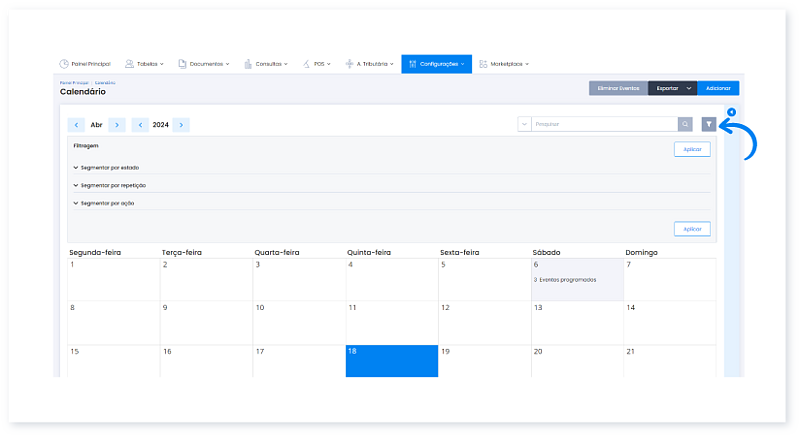 Como editar ou eliminar um evento4