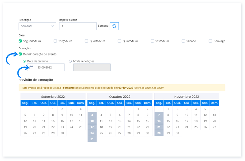 Como criar um evento 9