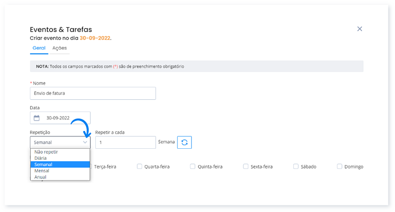Como criar um evento 7